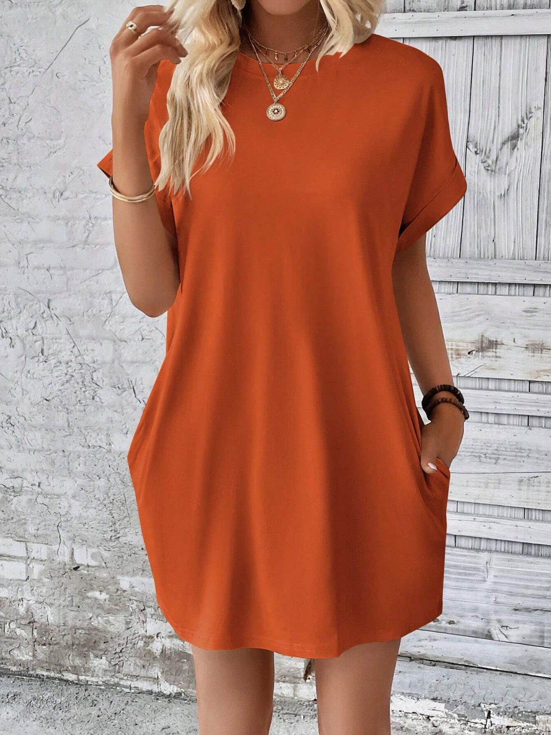 T-Shirt Dress Orange