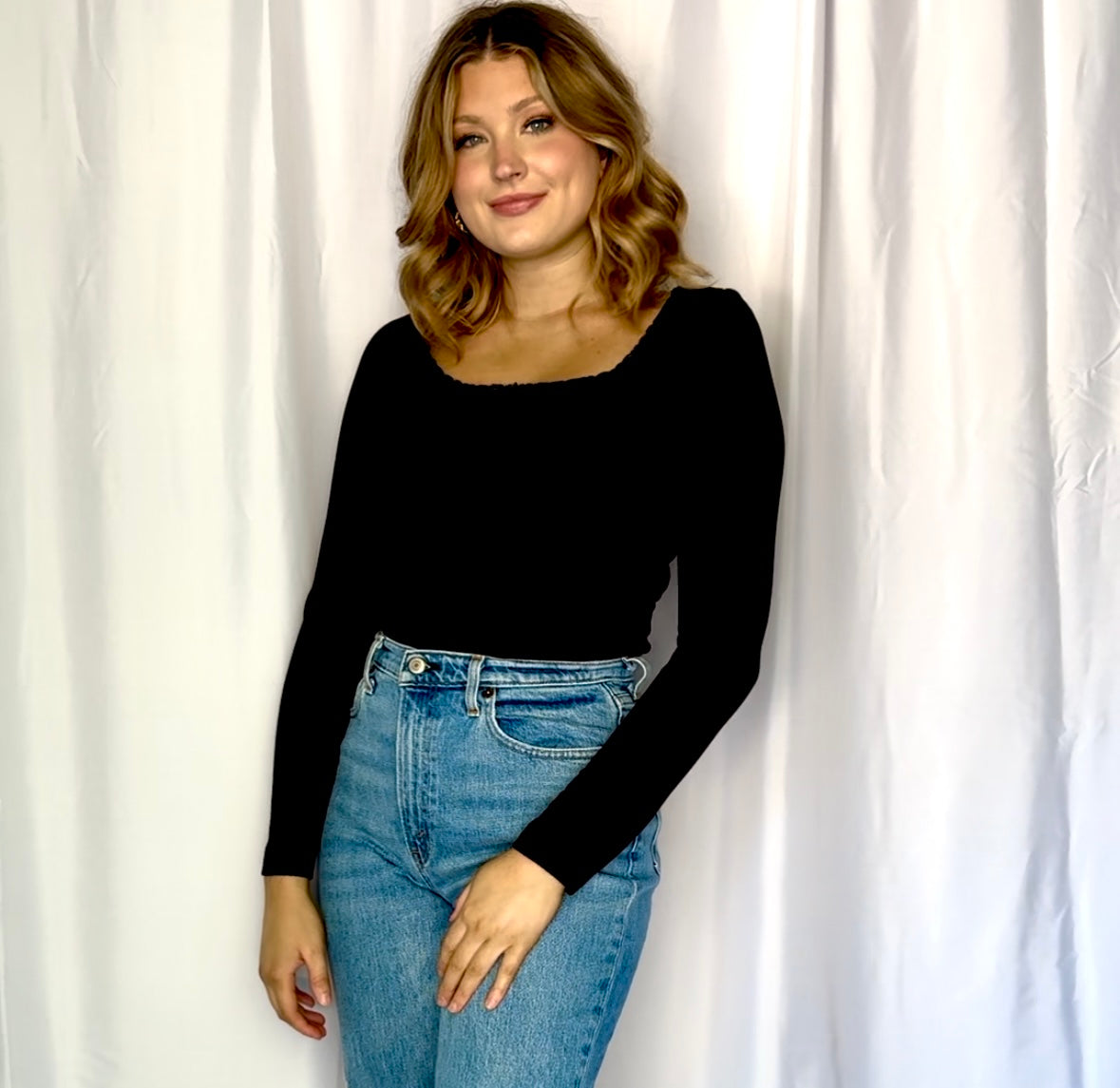 Lacey Black Top