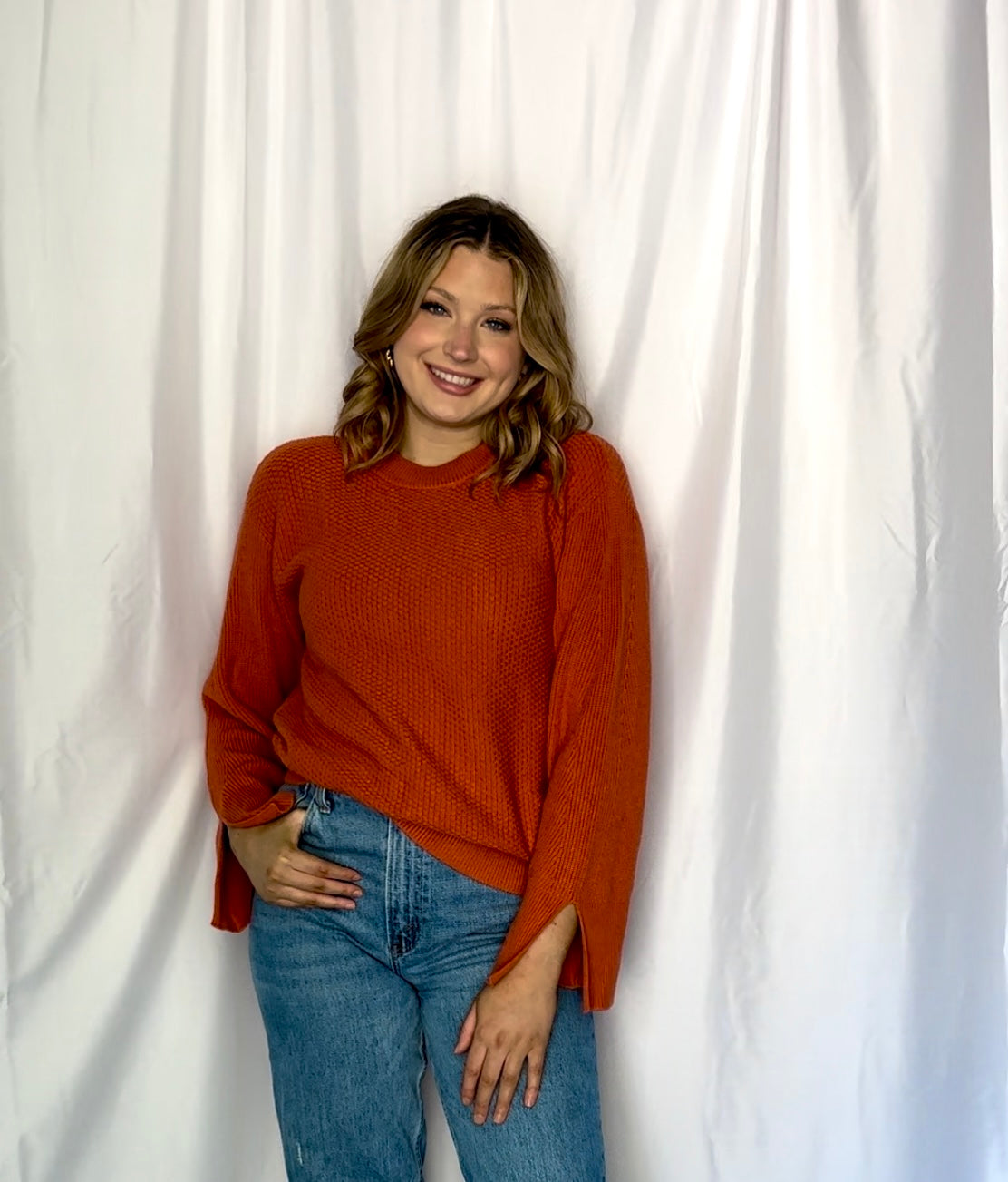 Breath of Freshness Orange Sweater