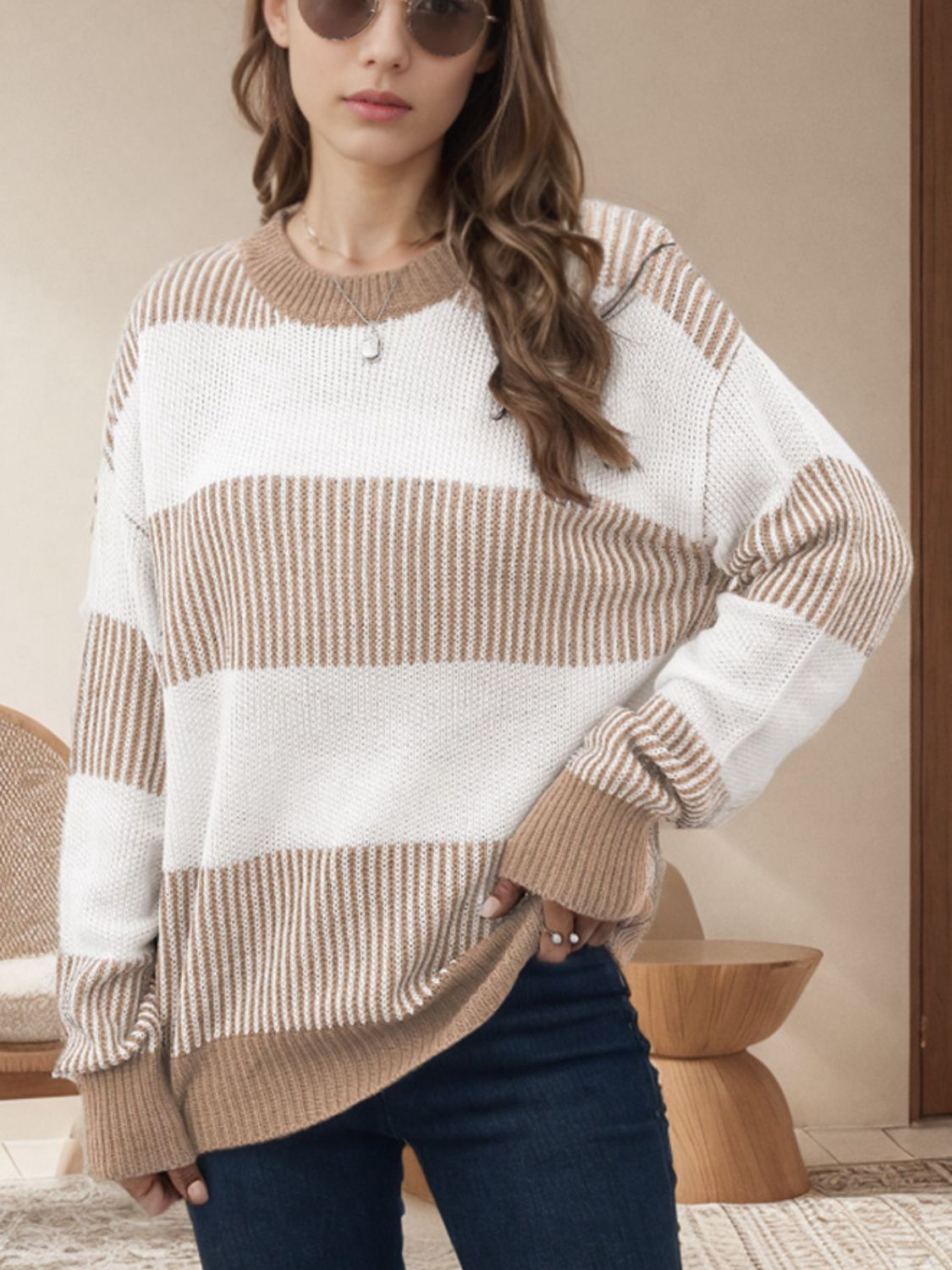 Quiet Days Tan Sweater