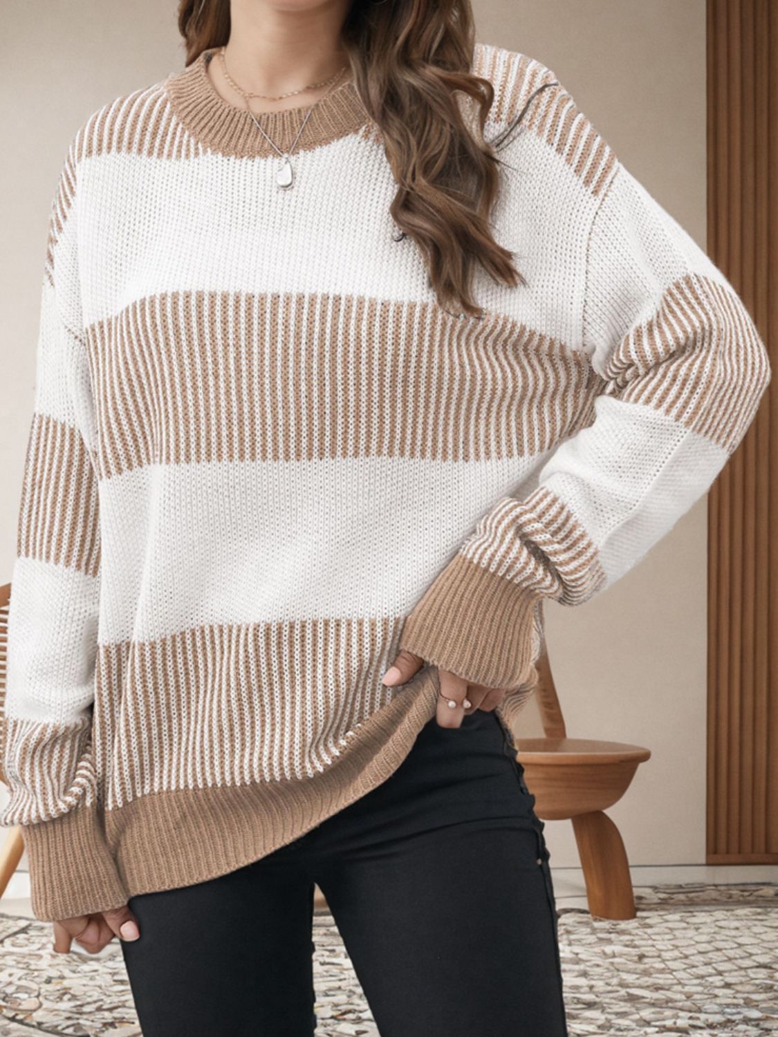 Quiet Days Tan Sweater