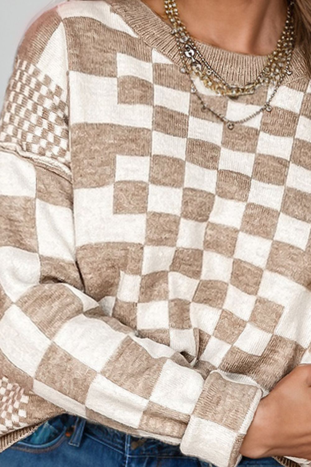 Skater Vibes Tan Sweater