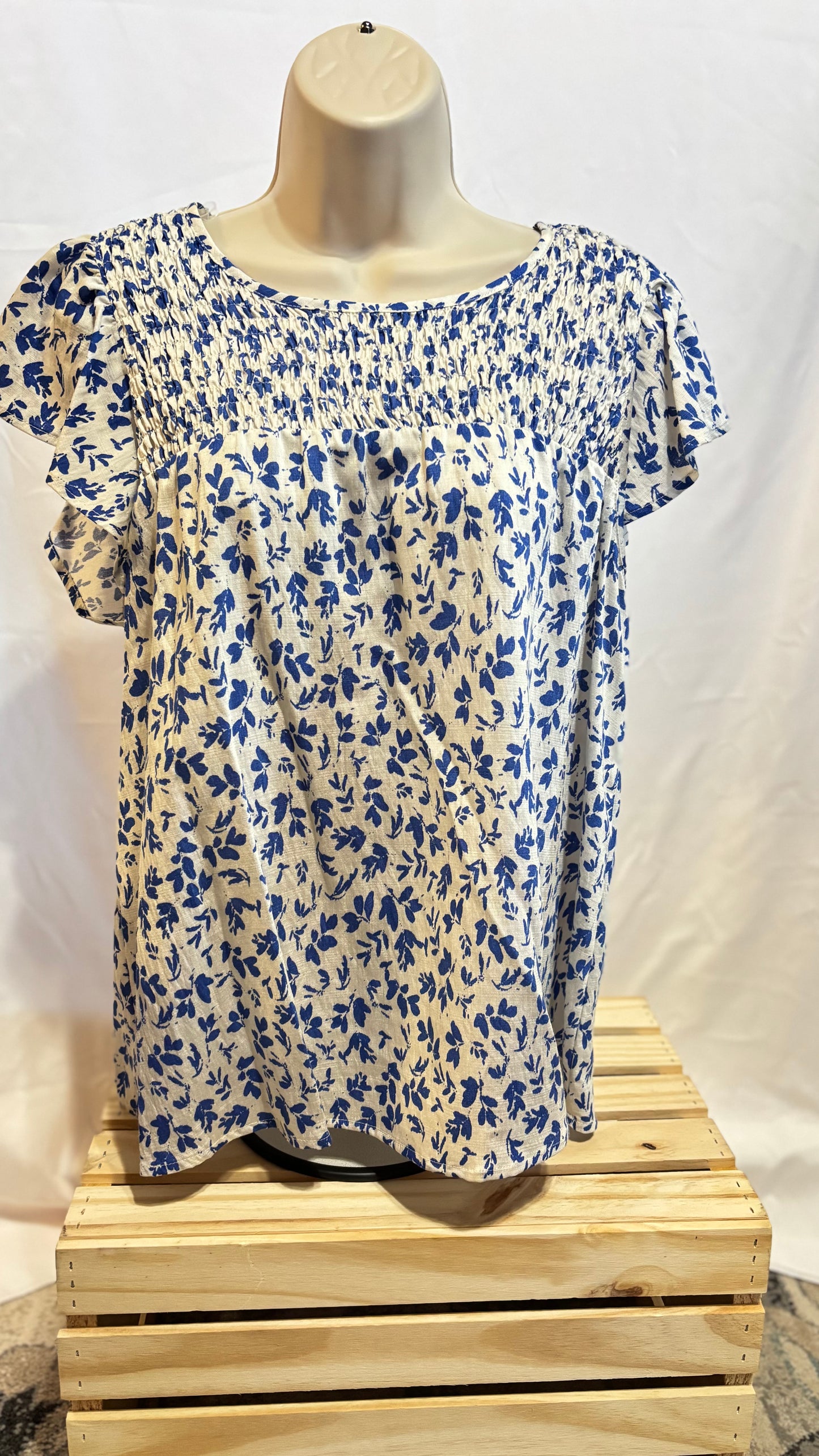 Blue Floral Top