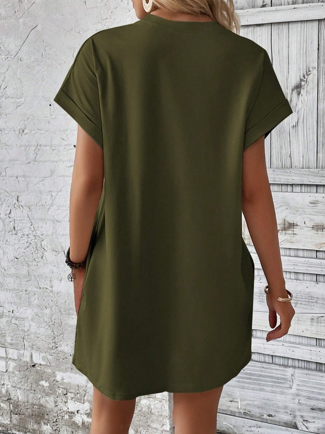 T-Shirt Dress Army Green