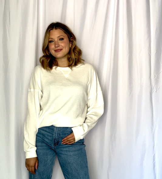 Weekender White Sweatshirt