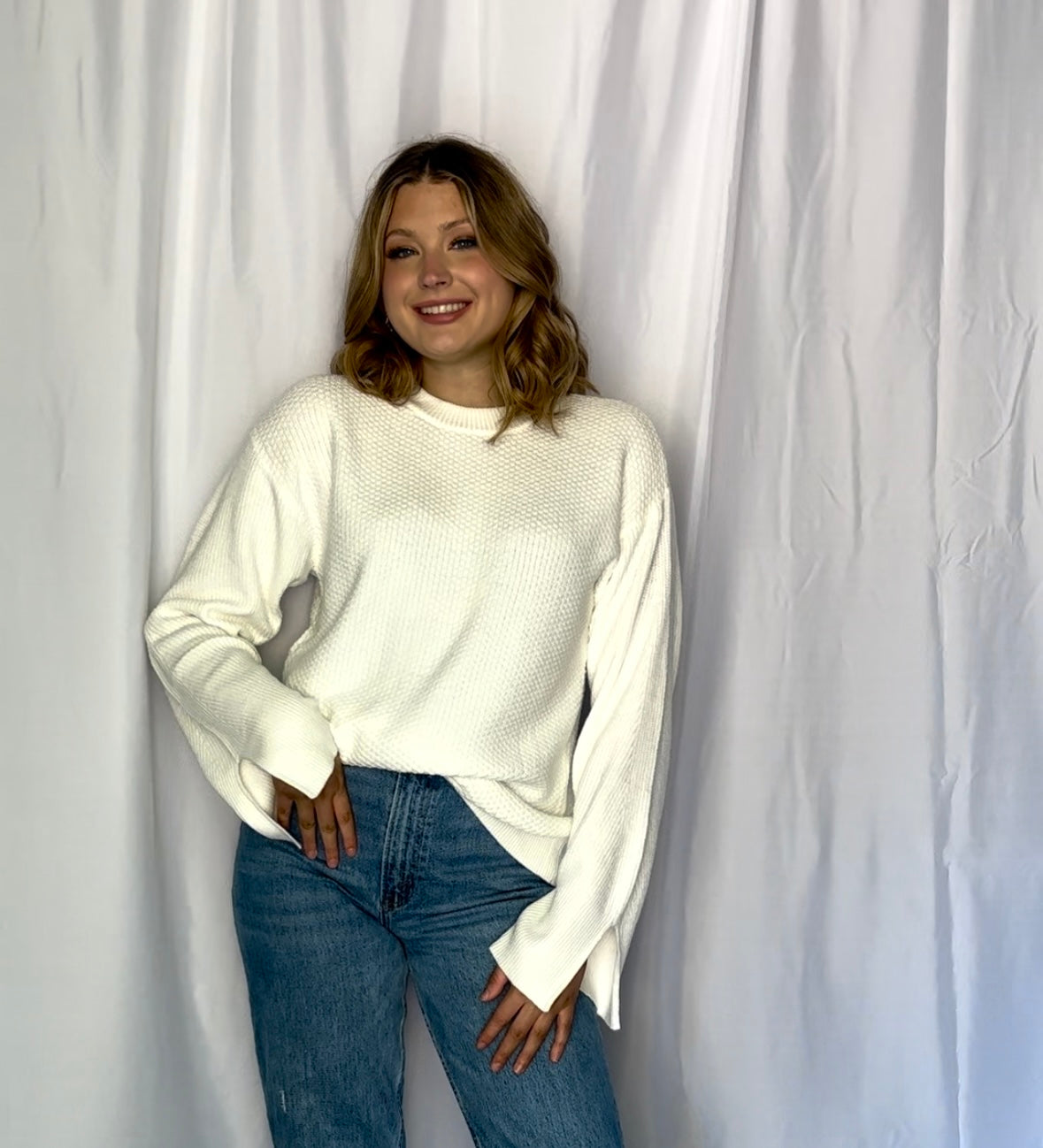 Breath of Freshness White Sweater